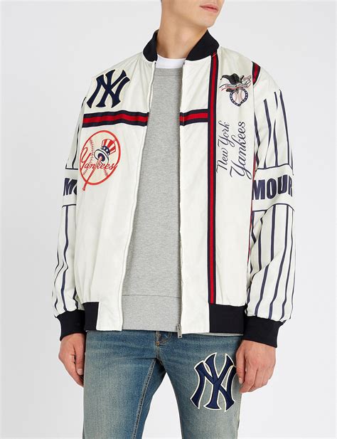 gucci yankees varsity jacket|Gucci dragon bomber jacket.